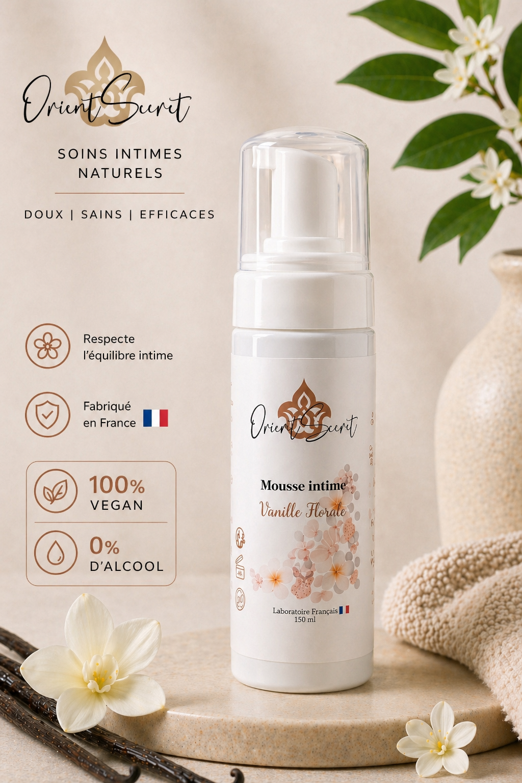 Mousse intime Vanille Florale