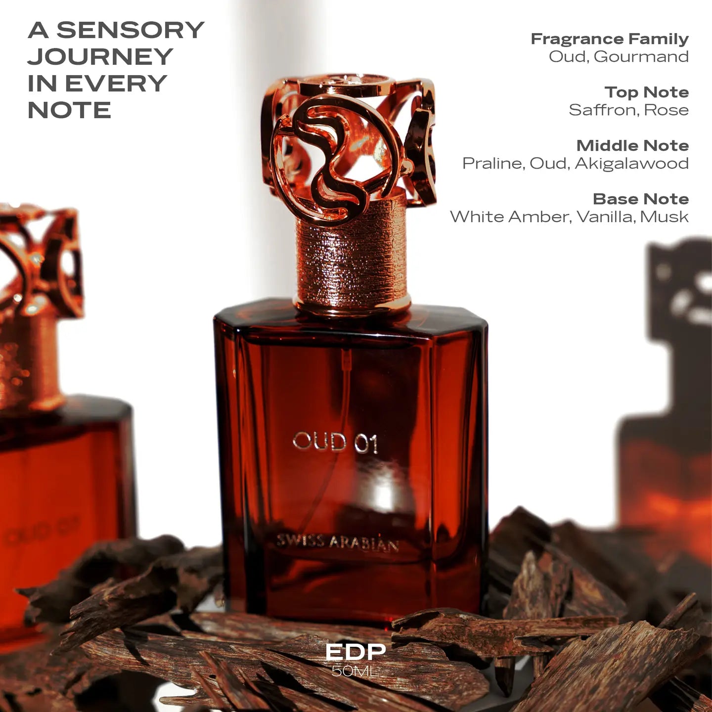 Swiss Arabian Oud 01 Eau de Parfum de Luxe pour Unisexe 50ml