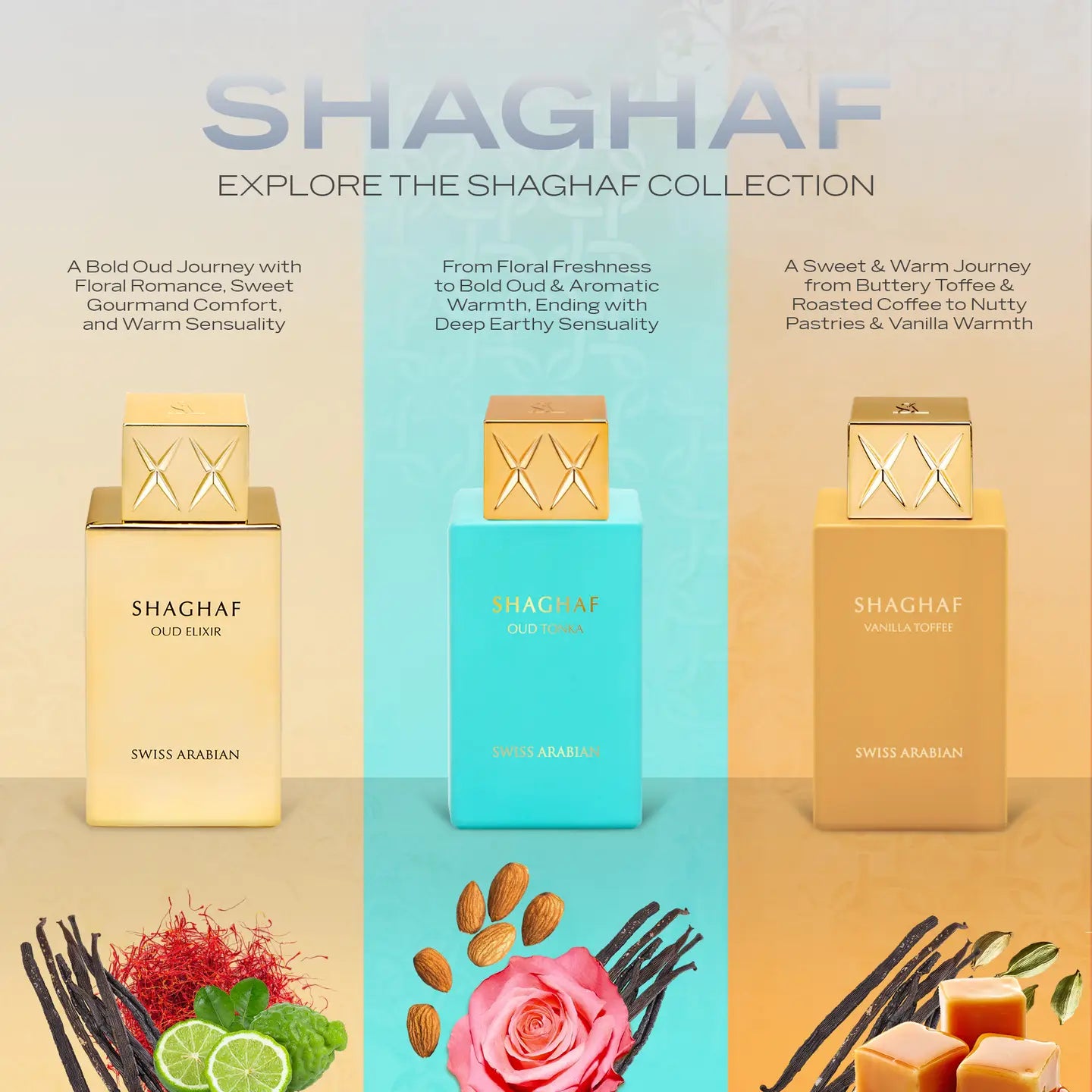 Swiss Arabian SHAGHAF OUD ELIXIR Eau de Parfum de Luxe pour Unisexe 75ml