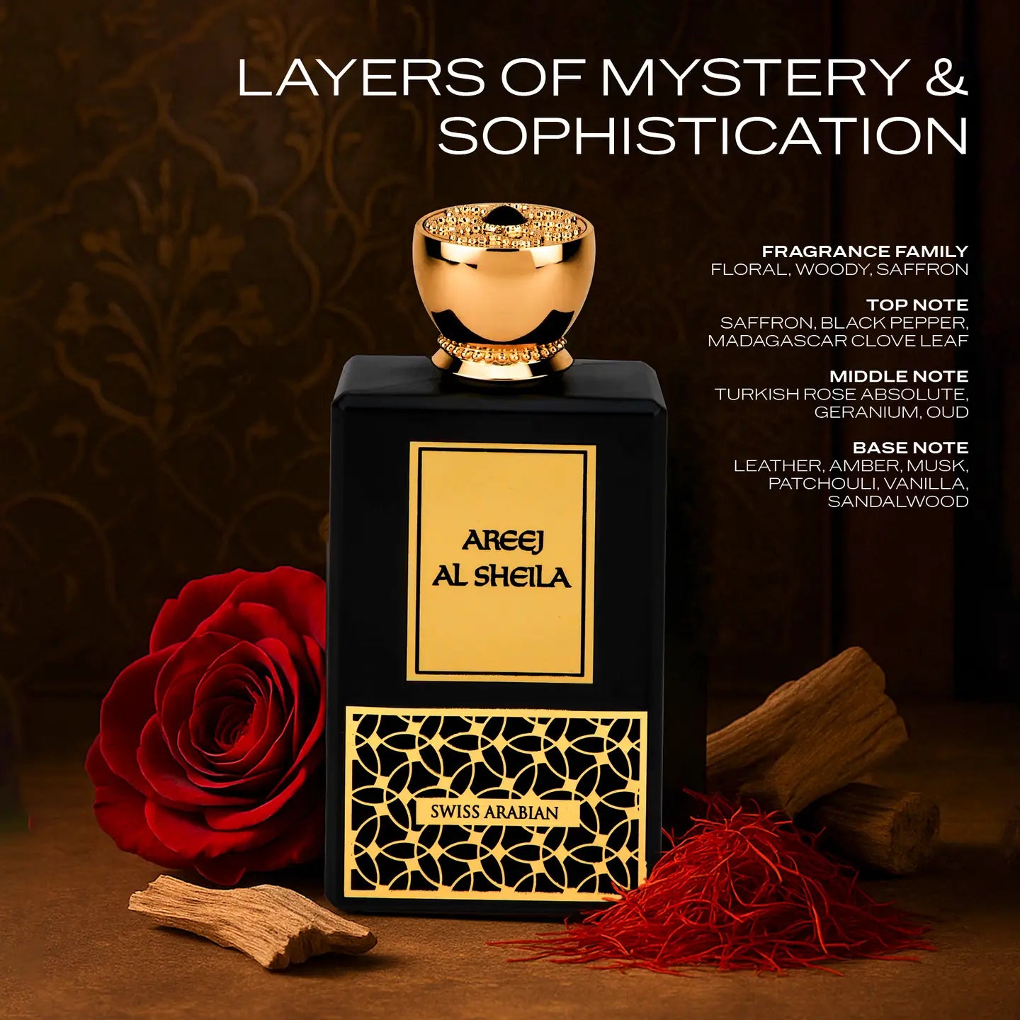 Swiss Arabian AREEJ AL SHEILA Eau de Parfum Luxueuse pour Femme 100ml