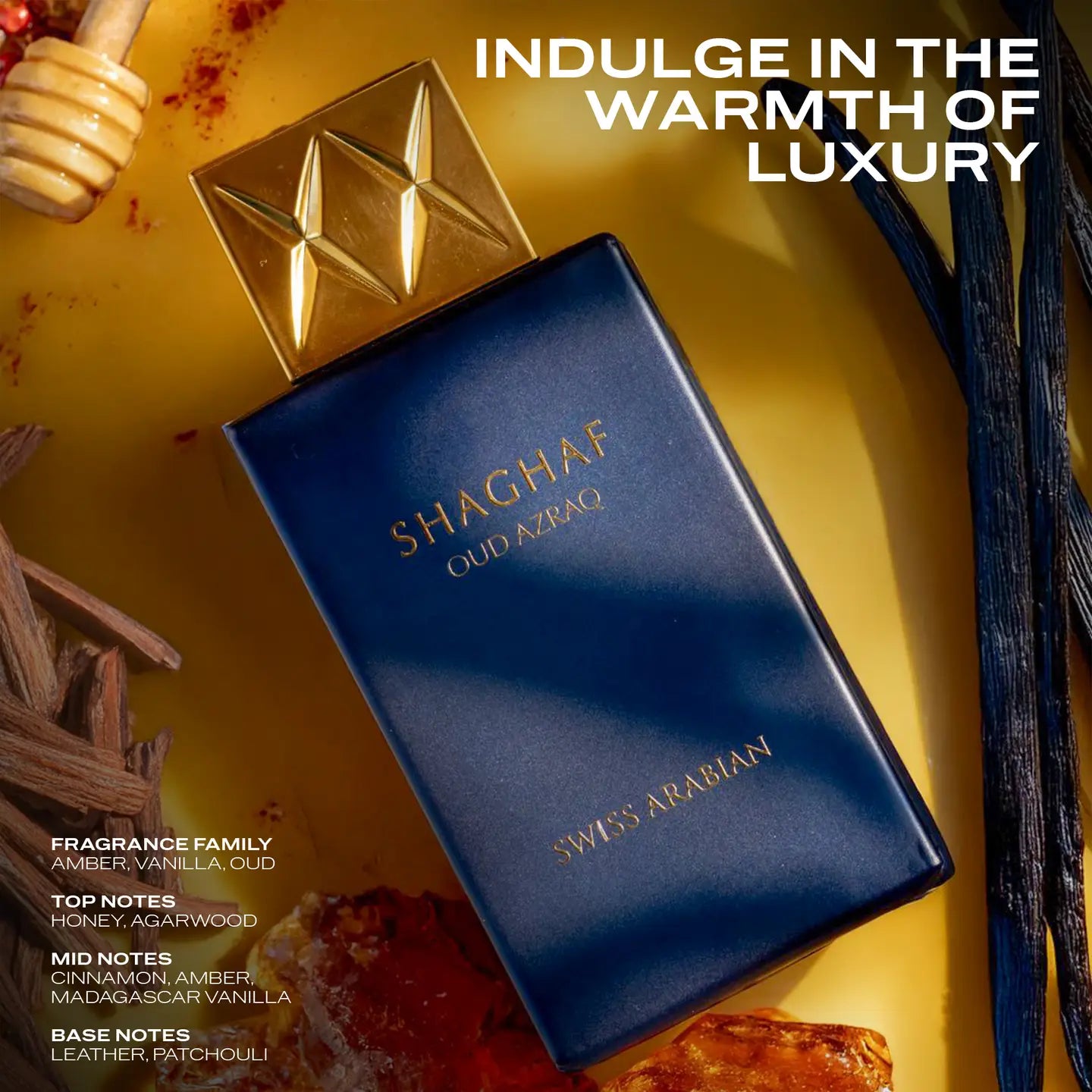 Swiss Arabian SHAGHAF OUD AZRAQ Eau de Parfum de Luxe pour Unisexe 75ml