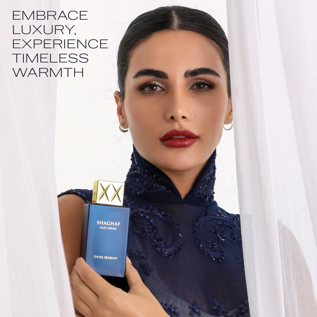 Swiss Arabian SHAGHAF OUD AZRAQ Eau de Parfum de Luxe pour Unisexe 75ml