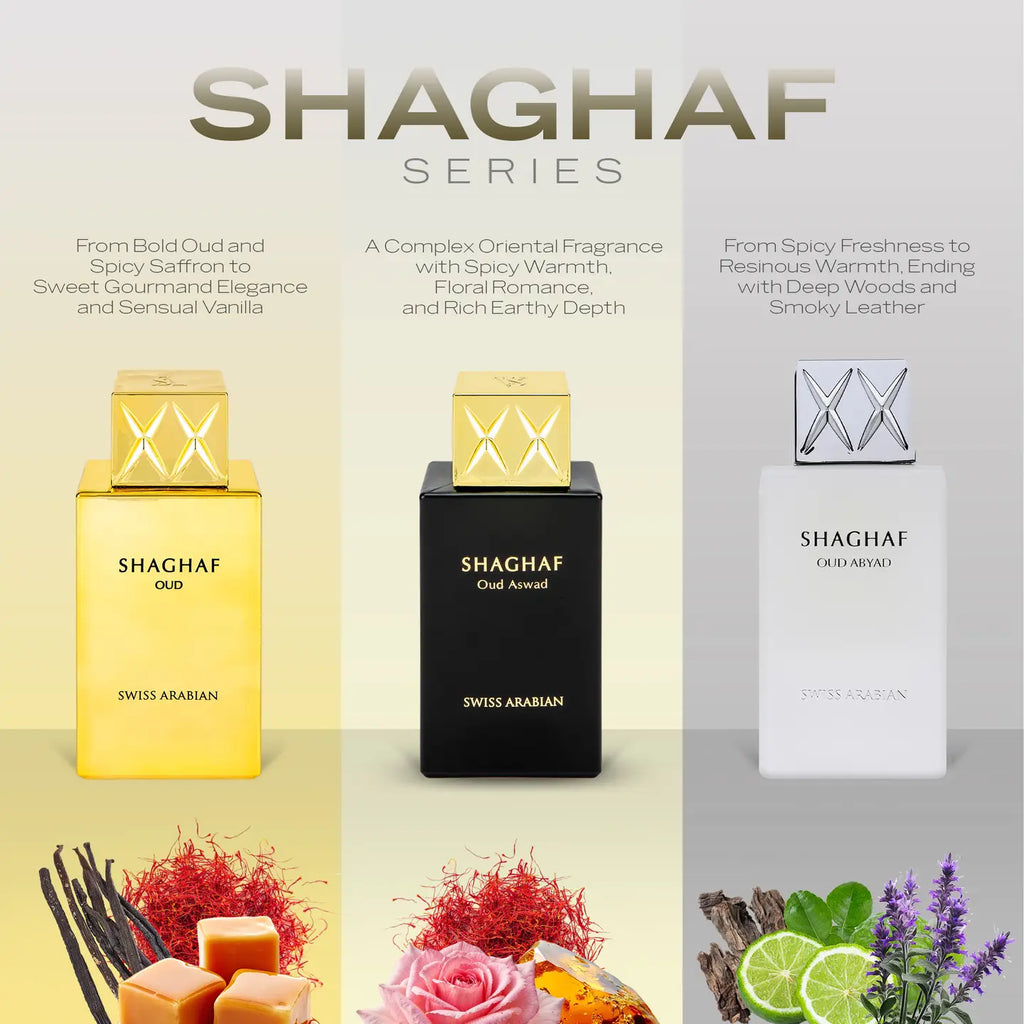 Swiss Arabian SHAGHAF OUD Eau de Parfum de Luxe pour Unisexe 75ml