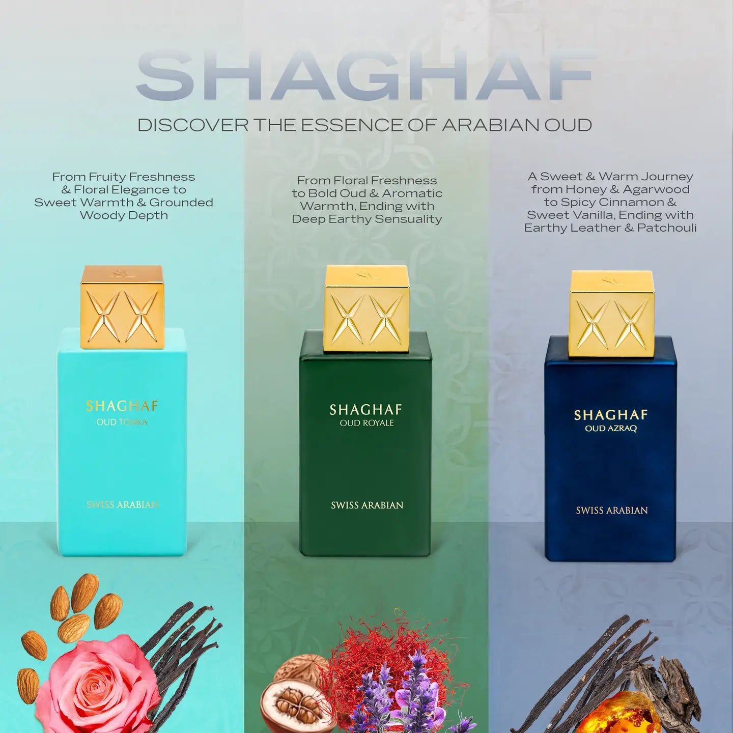 Swiss Arabian SHAGHAF OUD TONKA Eau de Parfum de Luxe pour Femme 75ml